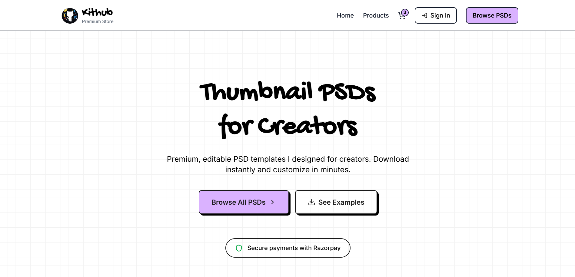 Kithub - Premium PSD Marketplace